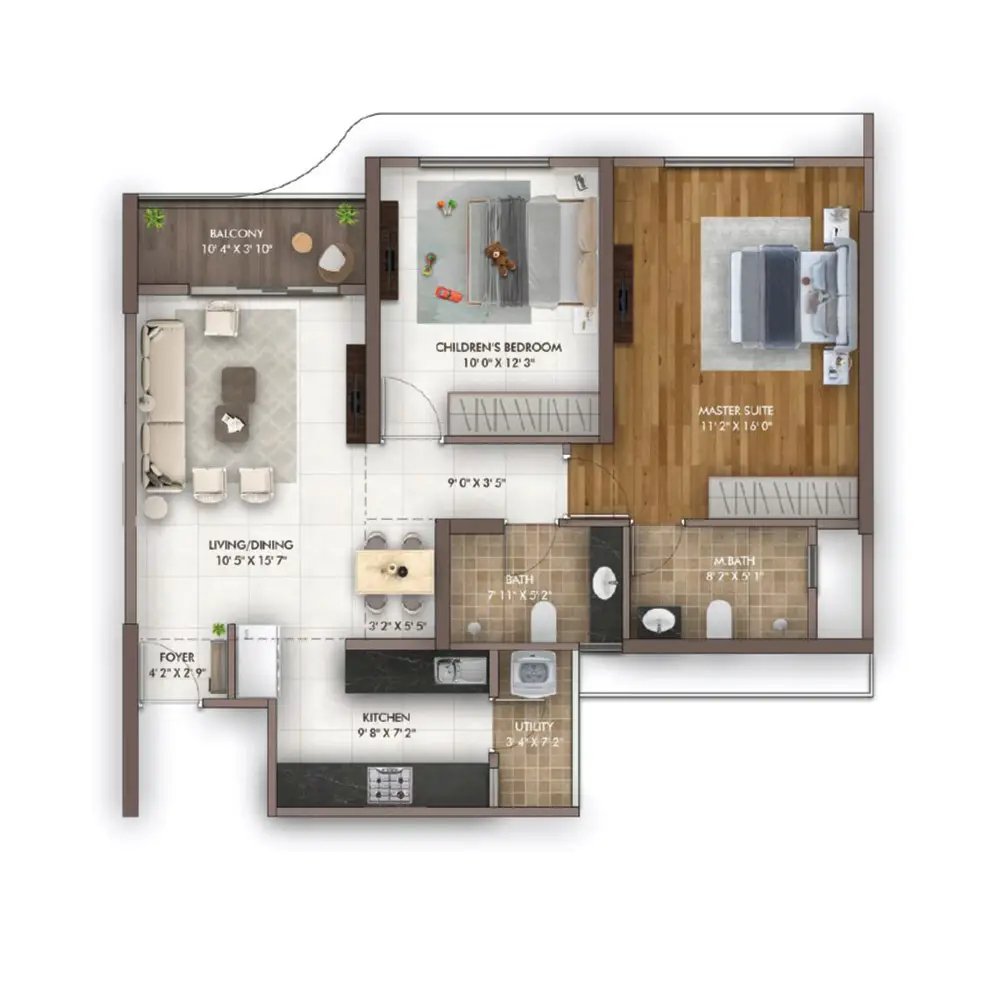 3 BHK Floor Plan